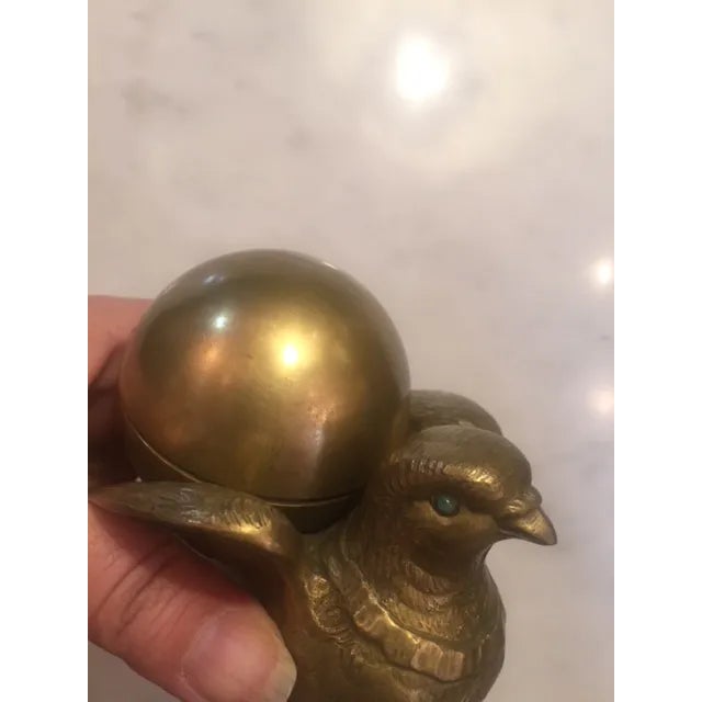 Late 19th Century 19th C. French Bronze Bird Inkwell For Sale - Image 5 of 11