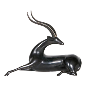 Antelope, Signed Bronze Sculpture by Loet Vanderveen