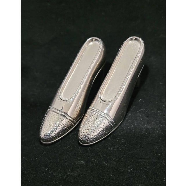 Godinger Late 20th Century Godinger Ladies Shoes High Heel Pumps Silver Plated Salt & Pepper Shakers For Sale - Image 4 of 10
