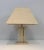 1970s Travertine and Brass Table Lamp with Original Shade, French, circa 1970 For Sale - Image 5 of 13