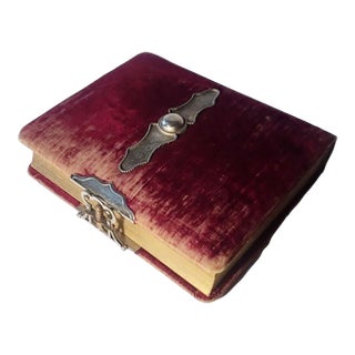 American Indian Red Velvet Photo Book of Indians For Sale