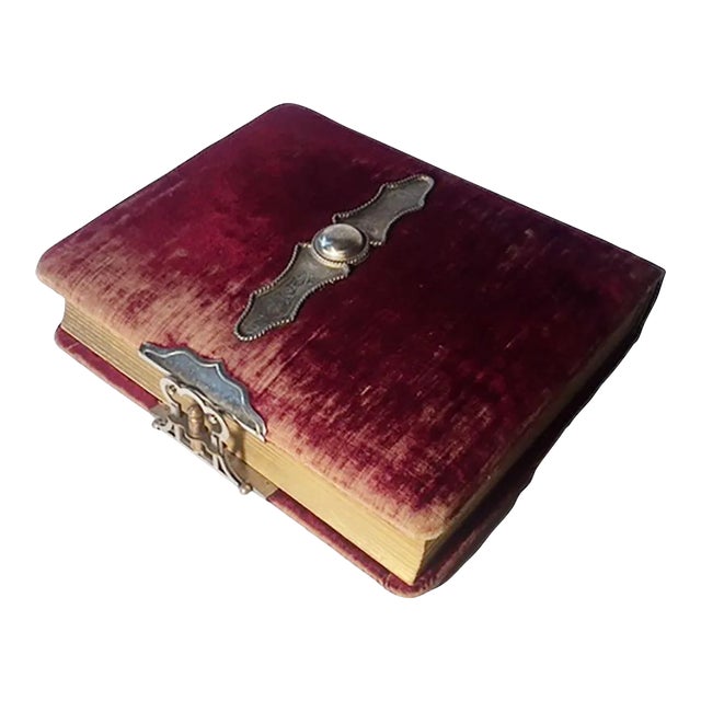 American Indian Red Velvet Photo Book of Indians For Sale