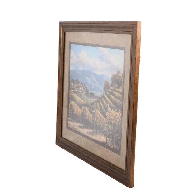 Early 21st Century Framed Signed Sung Kim Vineyard Village Print For Sale - Image 5 of 11