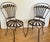Metal Cast Steel Chairs by Francois Carre, Paris, France, 19th Century, Set of 2 For Sale - Image 7 of 18