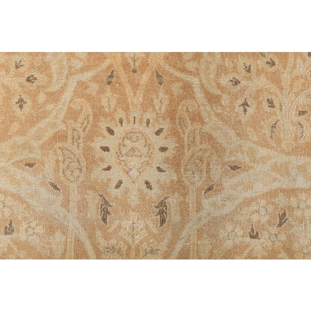 Persian Antique Persian Tabriz Botanic Handwoven Wool Rug For Sale - Image 3 of 11