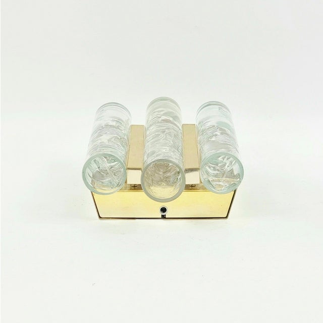 Metal Large Mid-Century Modern Murano Glass Wall Light from Doria, Germany, 1960s For Sale - Image 7 of 10