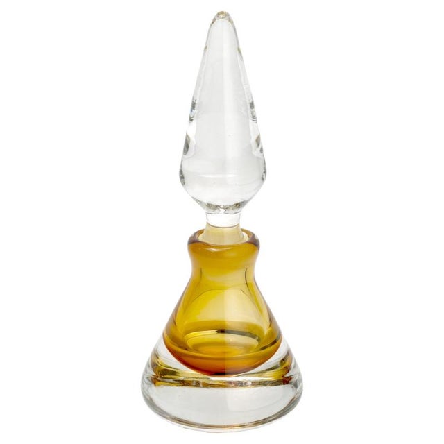 Murano Glass Perfume Bottle with Tall Crystal Stopper, 1960s For Sale - Image 10 of 10