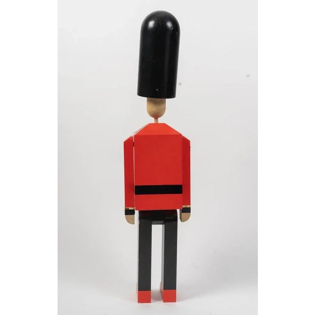 Painted Wood Sculpture of English Royal Guardsman, 20th Century For Sale - Image 6 of 8