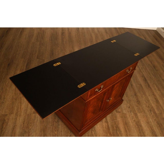 Wood Stickley Traditional Mahogany Flip-Top Server Cabinet For Sale - Image 7 of 18