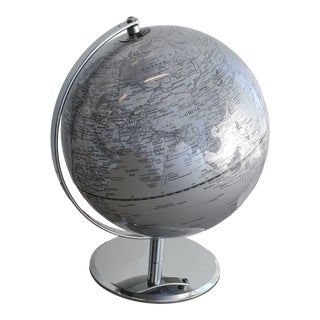 Polished Nickel Grey Globe For Sale