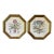 Pair of Vintage Italian Botanical Prints in Gilt Octagonal Frames, Made in Italy For Sale
