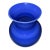 1983 Venini Cinesi Cobalt Blue Murano Glass Vase by Carlo Scarpa, Made in Italy For Sale
