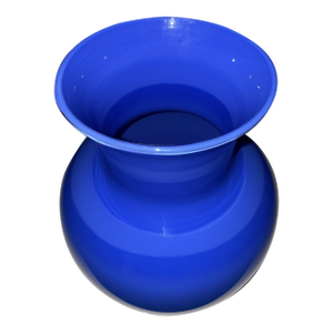 1983 Venini Cinesi Cobalt Blue Murano Glass Vase by Carlo Scarpa, Made in Italy