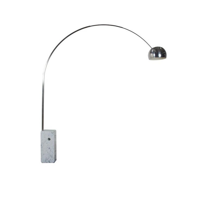Arco Floor Lamp in Marble and Silver Metal from Flos For Sale - Image 14 of 16