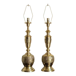 Mid-20th Century James Mont-Style Asian Table Lamps — a Pair