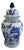 Monumental Blue and White Chinoiserie Porcelain Ginger Jar For Sale