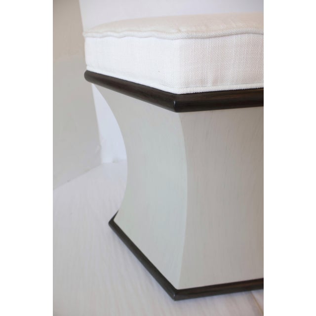 Traditional Woodbridge Furniture Hexagon Ottoman For Sale - Image 3 of 4