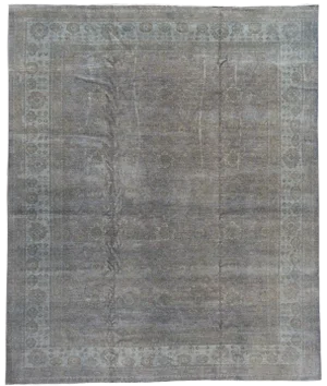 Contemporary Gray Overdyed Wool Room-Size Rug.