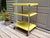 Vintage Industrial Yellow Cosco Chrome Kitchen 3 Shelf Utility Cart With Wheels For Sale - Image 13 of 18