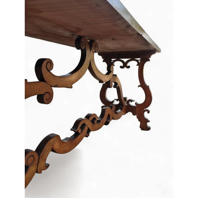 Fratino Table with Lyre-Shaped Legs For Sale - Image 15 of 18