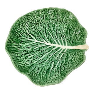 Vintage Secla Portugal Ceramic Cabbage Platter For Sale