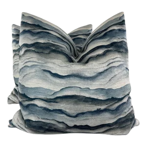Cloud Velvet in Teal 22" Pillows-A Pair