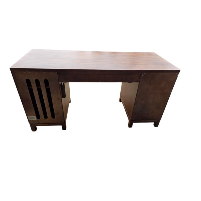 1990s Ethan Allen Tango Hawke Desk Double Pedestal Home Office Collection Credenza For Sale - Image 10 of 10