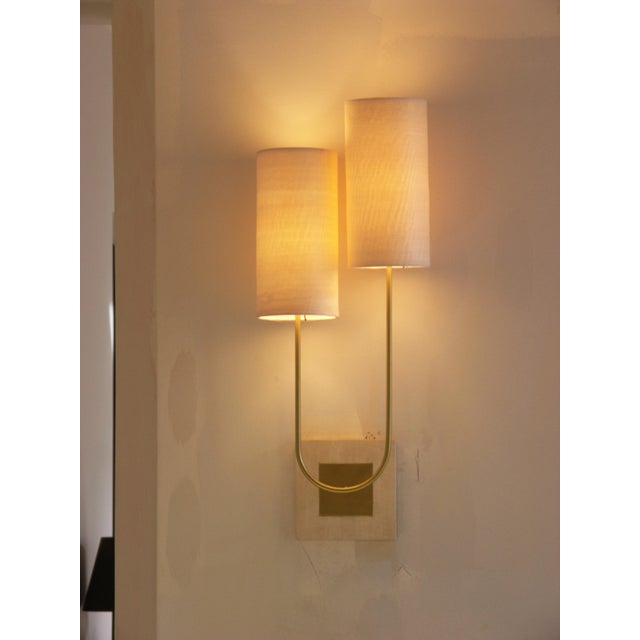 Ivory Sano Two-Branch Wall Sconces by Aymeric Lefort, Set of 2 For Sale - Image 8 of 17