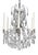 Baroque Style Chandelier with Candleholders in Nickel Plated Brass and Crystals by Krebs Stockholm, 2020 For Sale