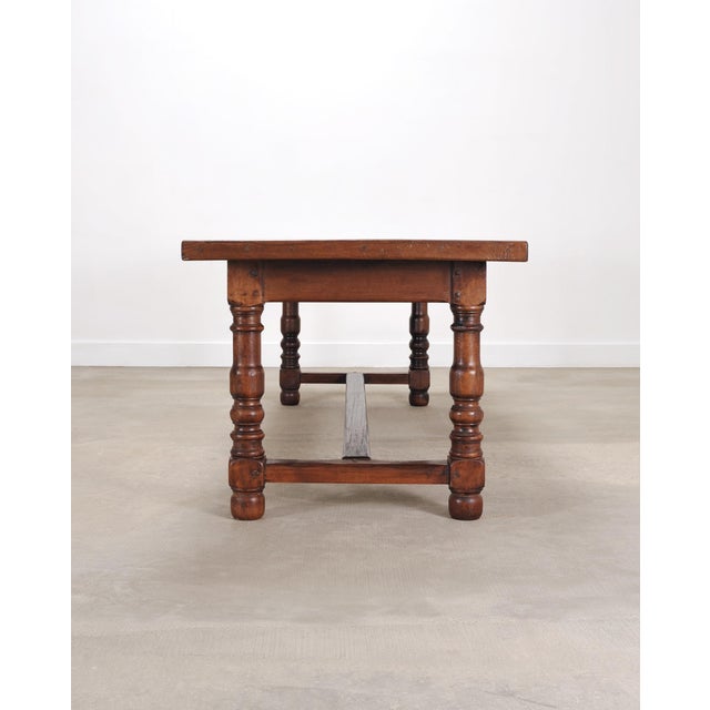 Country French Provincial Mahogany Farmhouse Dining Table 8 Ft For Sale In Sacramento - Image 6 of 18