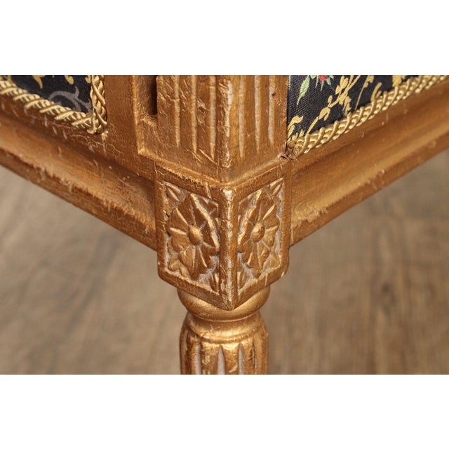 French Louis XVI Style Custom Quality Giltwood Settee For Sale - Image 11 of 12