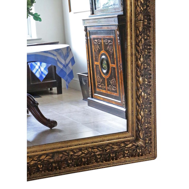 Antique Gilt Overmantle Wall Mirror, 1800s For Sale - Image 3 of 10
