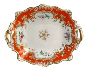 English Porcelain 2 Handled Dish