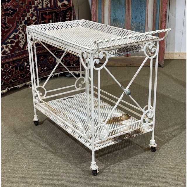 Vintage Serving Cart in Wrought Iron, 1950s For Sale - Image 11 of 16