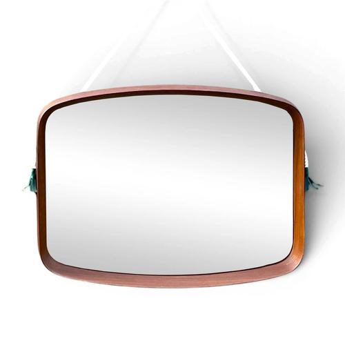 Vintage Scandinavian Mirror, 1960s For Sale - Image 4 of 4