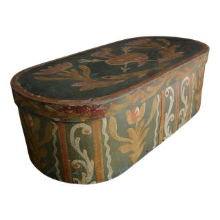 Antique Swedish Oval Band Box, 1850s For Sale