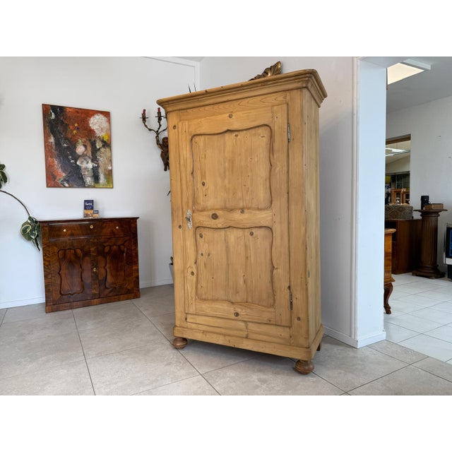 Biedermeier Farmhouse Cabinet in Softwood For Sale - Image 6 of 16