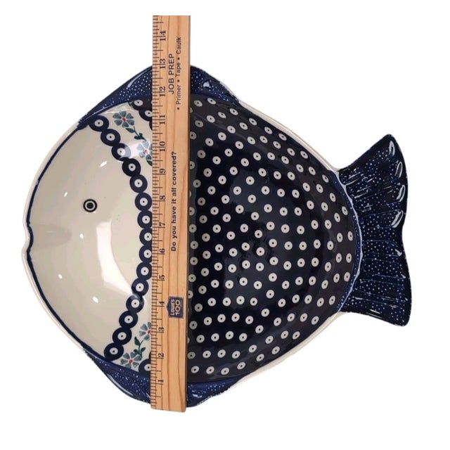 Polish Pottery Fish Serving Platter Hand Made Manufaktura Boleslawiec Poland New For Sale - Image 11 of 12