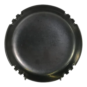 Design Technics Modern Gun-Metal Black Large Ceramic Ashtray by Lee Rosen 1960s