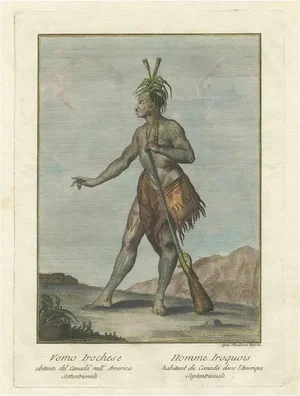 Teodoro Viero, Iroquois Warrior Native of Northern Canada, 1783, Engraving