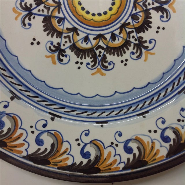 Artistica Italy Hand-Painted Wall Charger For Sale - Image 4 of 6