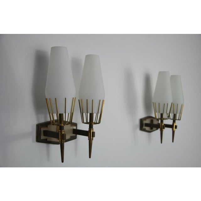 Brass Wall Lamps from Stilnovo, Italy, 1960s, Set of 2 For Sale - Image 11 of 18