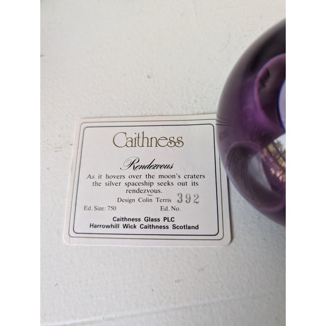 Purple Caithness Glass Orb For Sale - Image 8 of 9