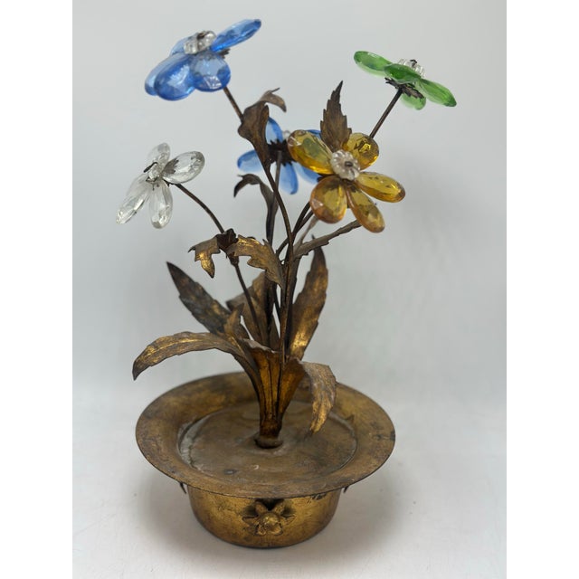 1960s Vintage Italian Tole Floral Arrangement For Sale - Image 5 of 7
