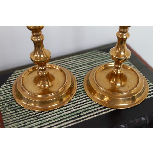 Antique Danish Brass Candlesticks from Næstved, 1780s, Set of 3 For Sale - Image 13 of 14