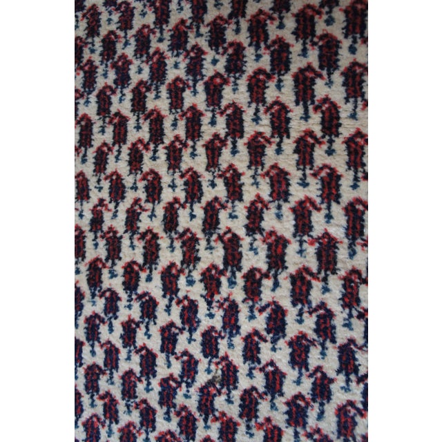 Textile Vintage Mid Century Hand Knotted Senneh Wool Area Rug For Sale - Image 7 of 10