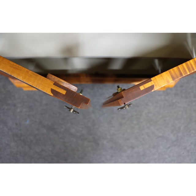 D. R. Dimes Benchmark Tiger Maple Corner Cabinet For Sale - Image 10 of 18