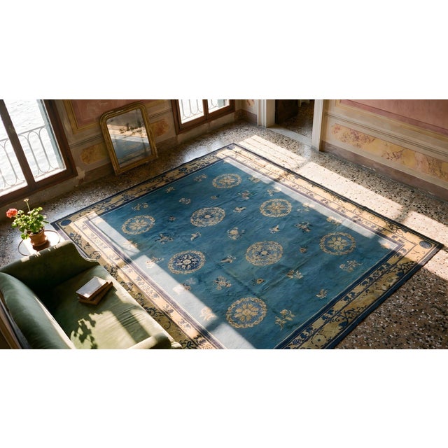 Early 20th Century Chinese Peking Carpet ( 8'2" X 10'8" - 245 X 325 ) For Sale - Image 10 of 10