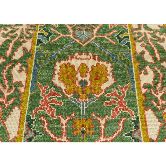 Turkish Oushak Rug 3'1" x 8'9" For Sale - Image 4 of 4