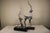Late 20th Century Silver Plated Deer With Tall Antlers on Glossy Black Bases - Set of 2 For Sale - Image 11 of 13